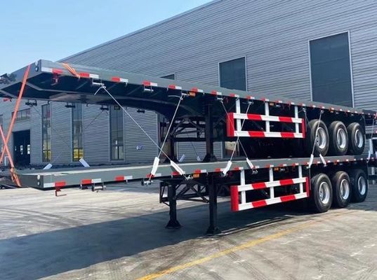 Taille et couleur personnalisées 3 4 conteneur à essieu plat semi-remorque plat pour camion