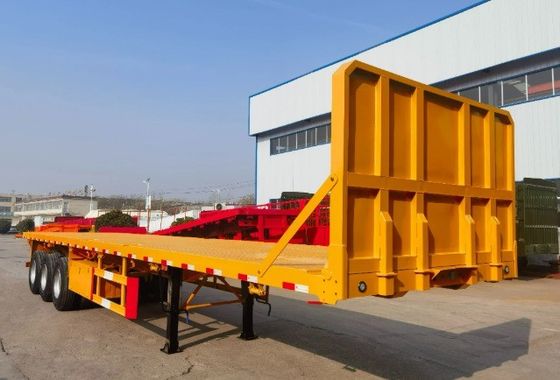 Taille et couleur personnalisées 3 4 conteneur à essieu plat semi-remorque plat pour camion
