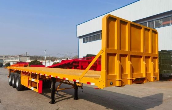 Taille et couleur personnalisées 3 4 conteneur à essieu plat semi-remorque plat pour camion