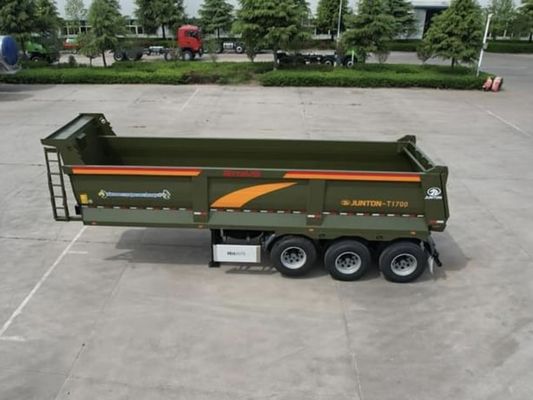 Wosheng personnalisé 3 axes Tri-Axle arrière Dump Semi-remorque avec charge utile maximale 40000 kg