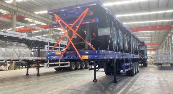 Trailers pour conteneurs de taille personnalisée 2 3 4 semi-remorques à essieu plat