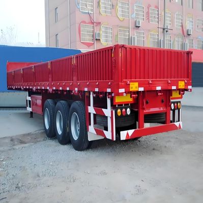 Trailers en acier à 3 essieux de 600 mm et 800 mm avec paroi latérale avec construction pratique