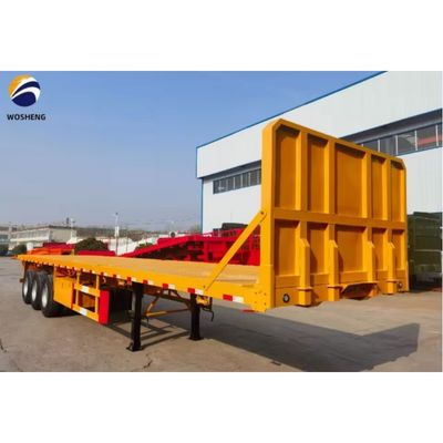 Container d'expédition Semi-remorque à lit plat avec 12 ensembles de verrouillage et 0 tonnes de charge utile maximale