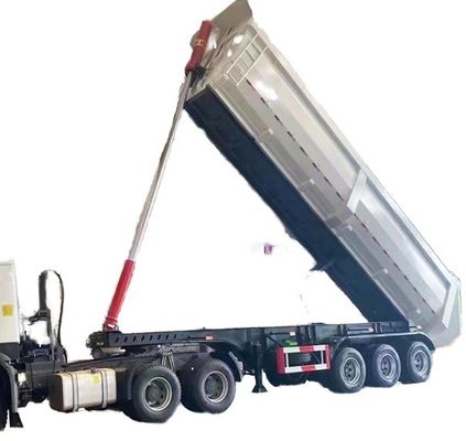 Semi-remorque à remorque arrière en forme de U à remorqueuse de 60 tonnes avec suspension mécanique ou pneumatique