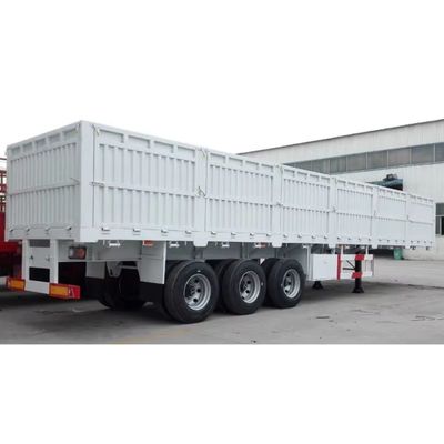 Matériau d'acier semi-remorque à trois essieux pour le transport en vrac de 40 tonnes 12400X2500X3650mm