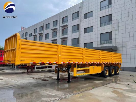 50 tonnes 3 axes de plaque latérale de camion semi-remorque avec paroi latérale élevée