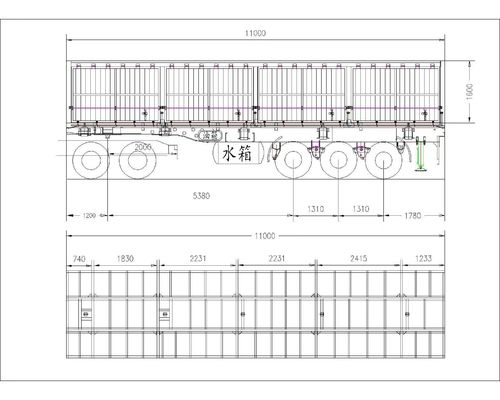Container à charge utile maximale de 30 à 100 tonnes, semi-remorque pour le transport de marchandises lourdes