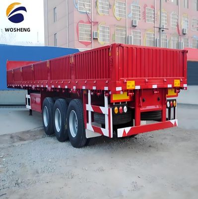 30 tonnes et 60 tonnes de capacité de charge Semi-remorque à paroi latérale pour le transport de marchandises