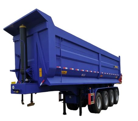 Poids de l'essieu 8,5 tonnes 30cbm 40-50 tonnes Semi-remorque arrière pour construction