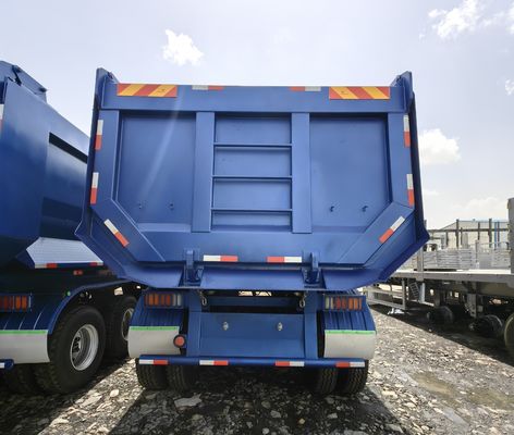 Poids de l'essieu 8,5 tonnes 30cbm 40-50 tonnes Semi-remorque arrière pour construction