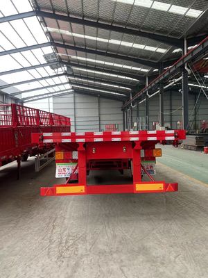 12 Plateforme à serrure à torsion conteneur Semi-remorque à plat pour camions à roues pesant 7,0 tonnes