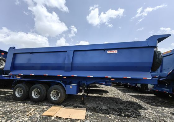 Poids de l'essieu 8,5 tonnes 30cbm 40-50 tonnes Semi-remorque arrière pour construction