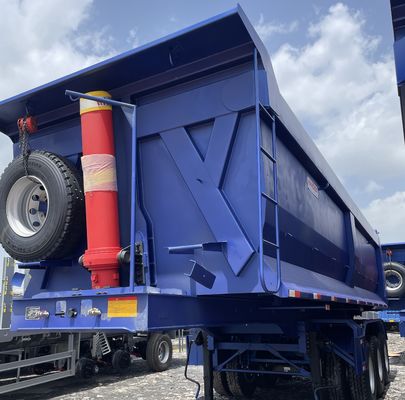 Poids de l'essieu 8,5 tonnes 30cbm 40-50 tonnes Semi-remorque arrière pour construction