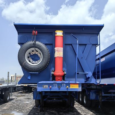 Poids de l'essieu 8,5 tonnes 30cbm 40-50 tonnes Semi-remorque arrière pour construction