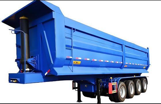 Semi-remorque à décharge arrière de 30 cbm pour la construction Couleur personnalisée 3 essieux Tare Poids 8,5 tonnes