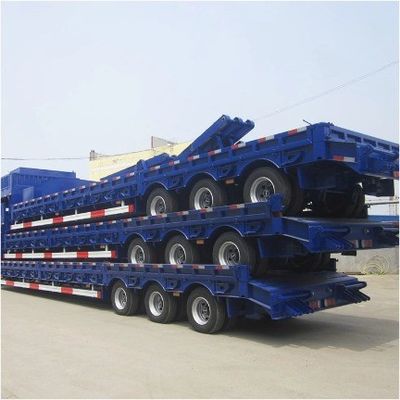 3/4 axe 40-100 tonnes cou d'oie Lowboy basse chambre de camion semi-remorque pour de Wosheng