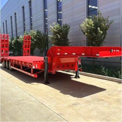3/4 axe 40-100 tonnes cou d'oie Lowboy basse chambre de camion semi-remorque pour de Wosheng