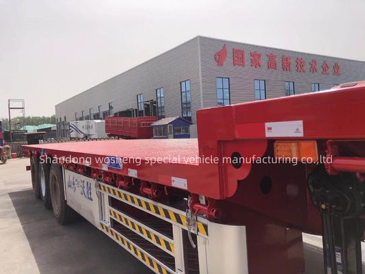 Q345b Faisceau principal à 3 essieux camion à lit plat semi-remorque roi broche 2.00 &quot; 50 / 90 pour le marché