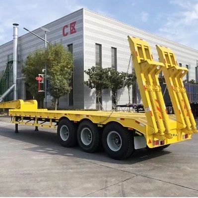 3/4 axe 40-100 tonnes cou d'oie Lowboy basse chambre de camion semi-remorque pour de Wosheng