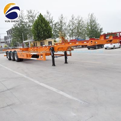 3 essieux conteneur châssis squelette semi-camion remorque avec JOST 3,5 &quot; 90mm King Pin