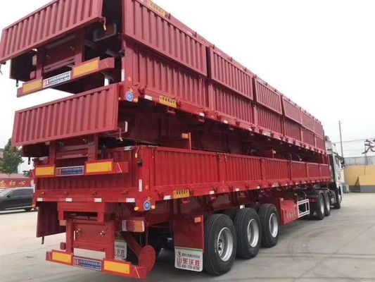 Trailer à bascule latérale pour le sable de pierre Tri 3 essieux 50 tonnes Side Dump Truck Semi-trailer