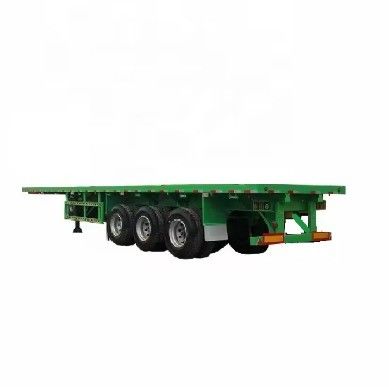 Spécifications des pneus. Triangle 3 essieu 50 tonnes taille de plateau 12,4m conteneur semi-remorque à plateau