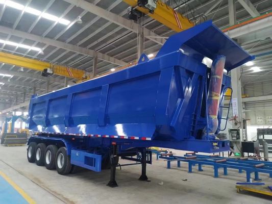 Camions à remorque à bascule arrière camions à remorque à 4 essieux demi-remorque à décharge arrière