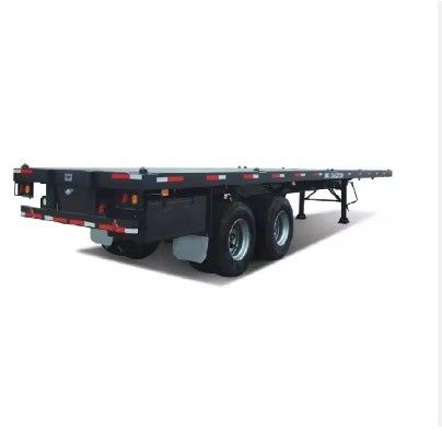 Capacité de chargement de 50 tonnes Semi-remorque à plat pour la logistique de conteneurs de 20 et 40 pieds