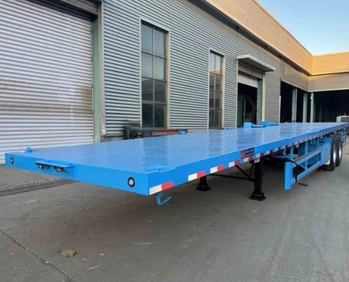 50 tonnes de capacité de charge Semi-remorque idéale pour le transport de conteneurs et de fret plat