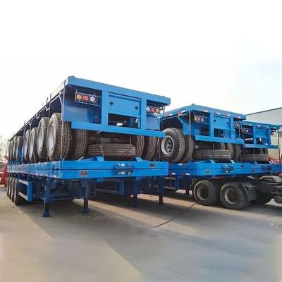 50 tonnes de capacité de charge Semi-remorque idéale pour le transport de conteneurs et de fret plat