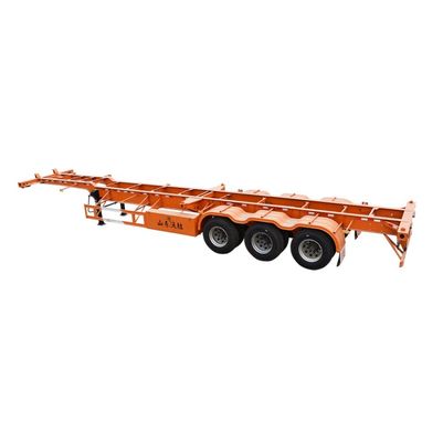 Chassis à 3 essieux de conteneurs et remorque à squelette pour le transport de conteneurs Couleur personnalisée