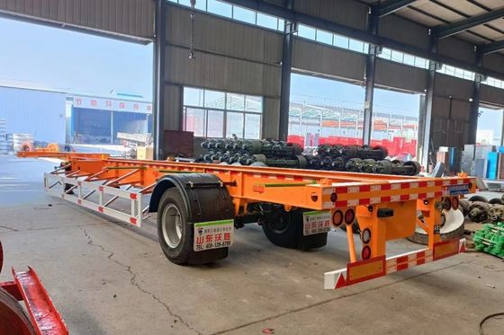 Chassis à 3 essieux de conteneurs et remorque à squelette pour le transport de conteneurs Couleur personnalisée
