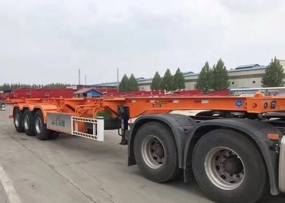 Chassis à 3 essieux de conteneurs et remorque à squelette pour le transport de conteneurs Couleur personnalisée