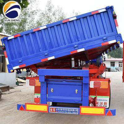 40 tonnes Dump Semi-remorque à bascule à bascule Side Truck Trailer avec 2 &quot;/ 3.5&quot; King Pin