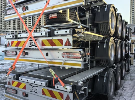 Chassis à 3 essieux de conteneurs et remorque à squelette pour le transport de conteneurs Couleur personnalisée