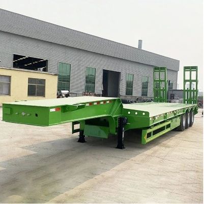 13000x3000x3300mm Excellente fabrication Wosheng 3 essieux basse-pièce camion basse-pièce semi-remorque