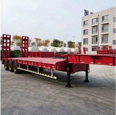 13000x3000x3300mm Excellente fabrication Wosheng 3 essieux basse-pièce camion basse-pièce semi-remorque