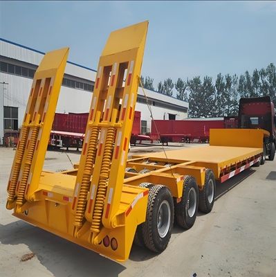 Wosheng 3 essieux 50-100 tonnes bas garçon bas lit camion semi-remorque avec 13000x3000x3300