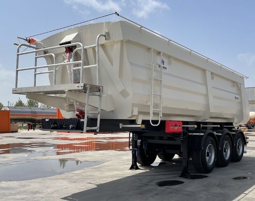 Semi-remorque hydraulique arrière à 3 essieux personnalisée avec train d'atterrissage lourd de 28 tonnes