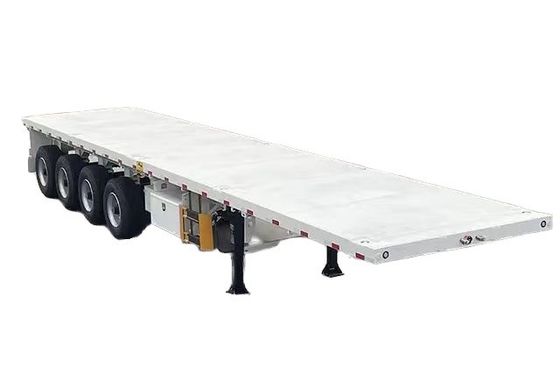 Semi-remorque à roues plates de 13 tonnes*3 à essieux flexibles avec verrouillage à 12 tours pour le transfert de conteneurs