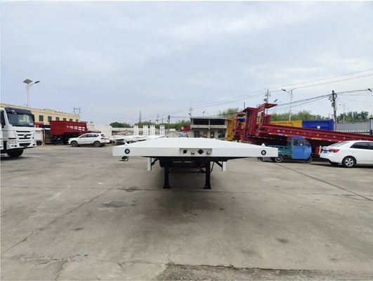 Semi-remorque à roues plates de 13 tonnes*3 à essieux flexibles avec verrouillage à 12 tours pour le transfert de conteneurs