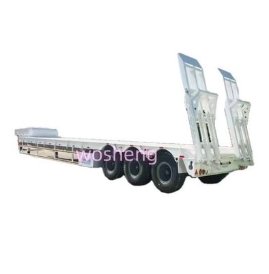 12 roues Container à lit bas Chassis chargeur Semi-remorque avec Q345B / T700 Steel poutre principale