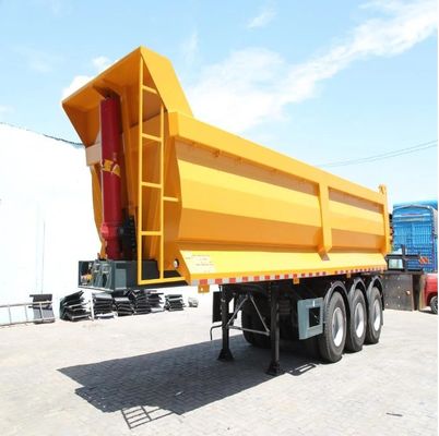 3 essieux 40 50 tonnes demi-remorque arrière de décharge remorques pour le transport de pierre minérale