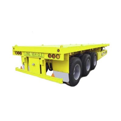 Semi-remorque à roues plates à 3 essieux pour conteneur et équipement de transport spécial WS 20/40 pieds