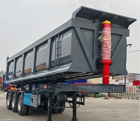 Conception d'une semi-remorque à décharge arrière de type U de 30 à 100 tonnes, avec une charge utile maximale de 30000 kg et de l'acier