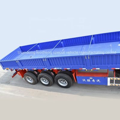 Semi-remorque à décharge de 60 tonnes, à trois essieux, pour le transport de marchandises en vrac