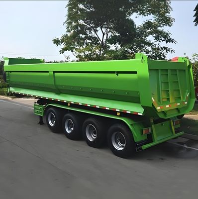 Conception d'une semi-remorque à décharge arrière de type U de 30 à 100 tonnes, avec une charge utile maximale de 30000 kg et de l'acier