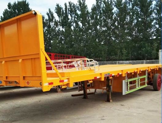 Semi-remorque à roues plates à 3 essieux pour conteneur et équipement de transport spécial WS 20/40 pieds