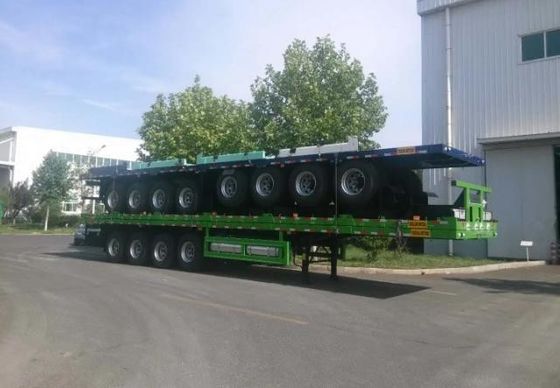 Container de transport maritime semi-remorque avec suspension mécanique et numéro d'essieu personnalisé