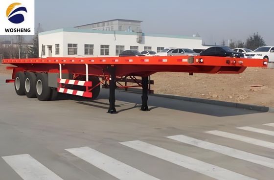 12.00R22.5 Pneus personnalisés 2 3 4 Axlesd Expédition 40ft conteneur remorque à plateau
